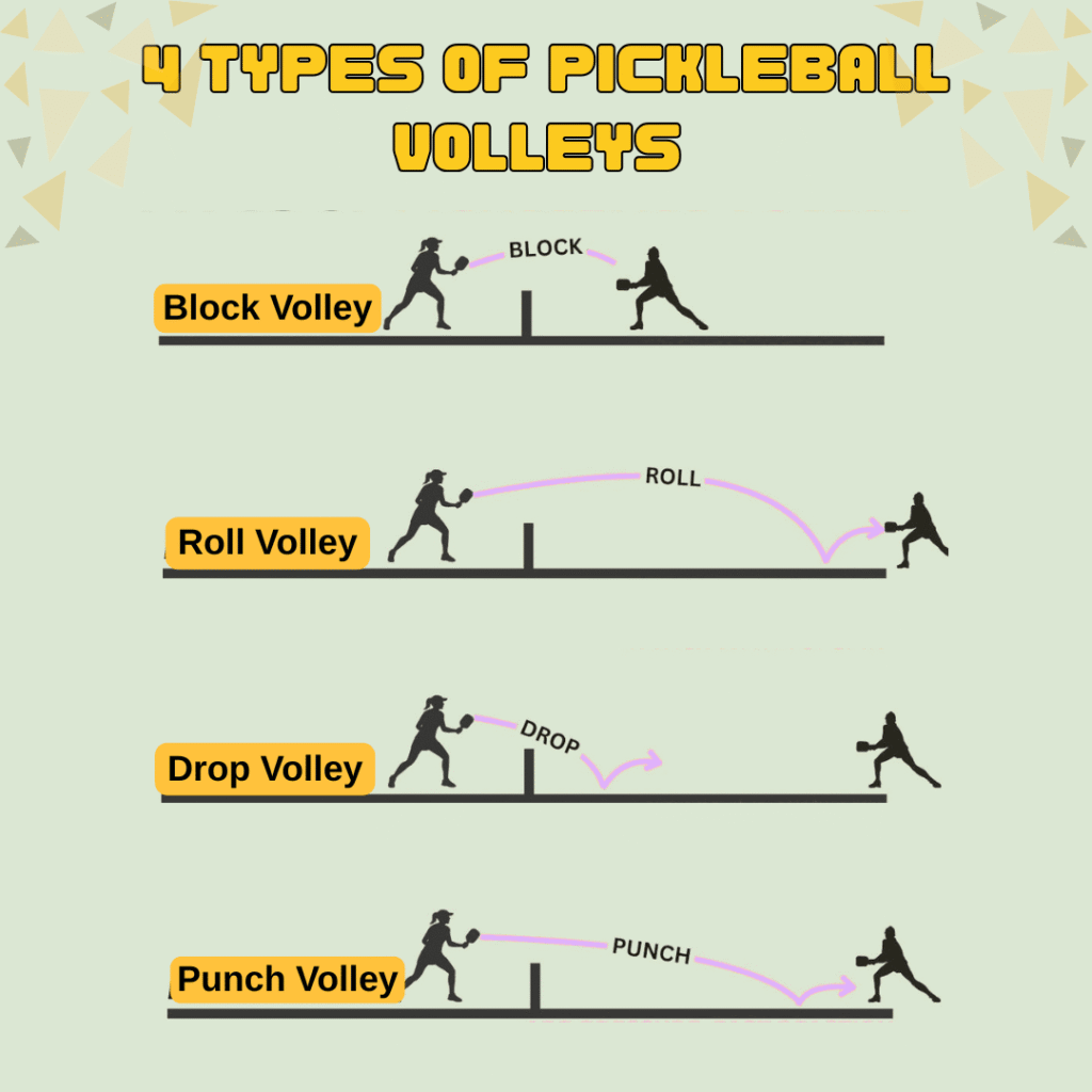 Types of Pickleball Volleys